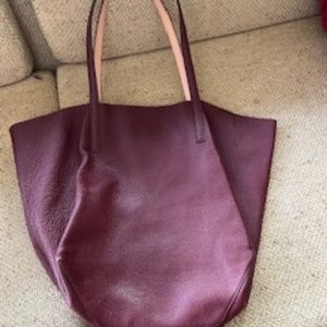 Michael Kors Burgundy/Pink East/West tote bag